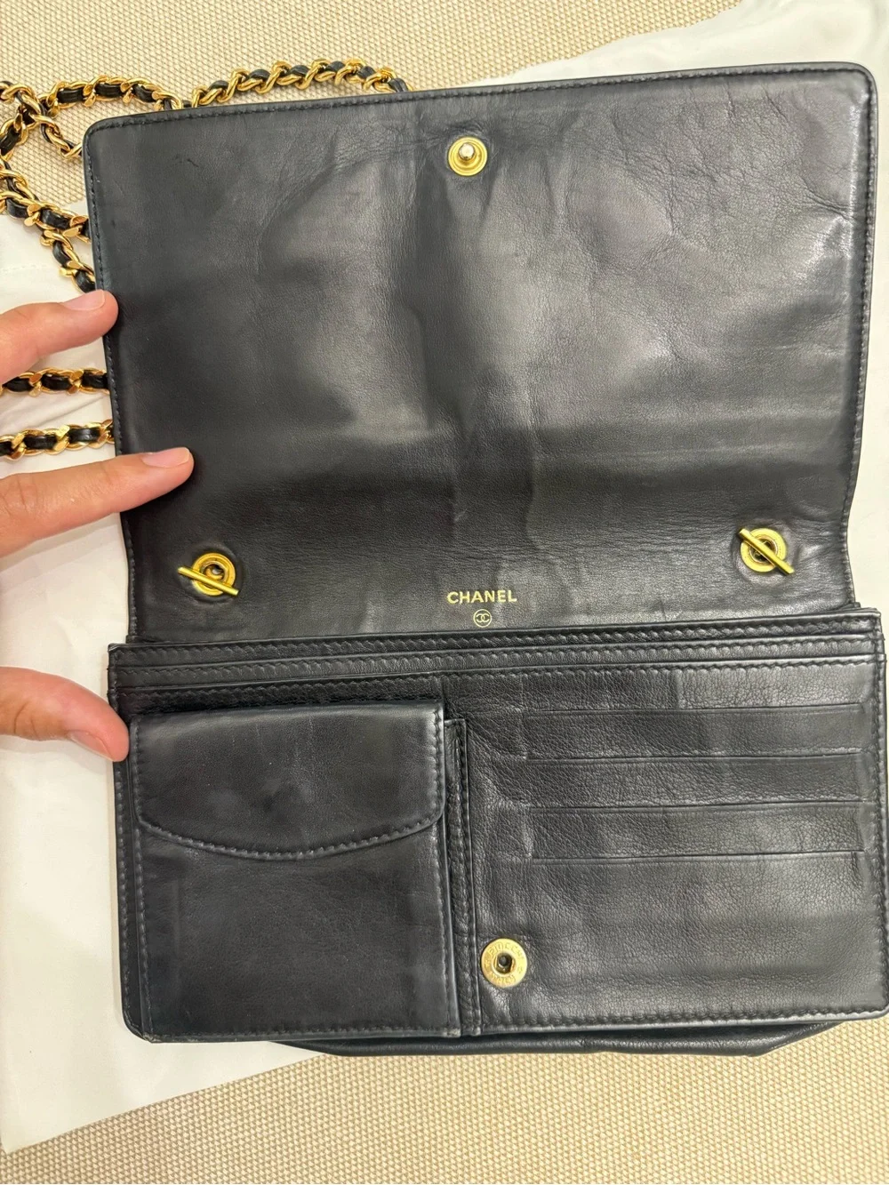 Chanel 1994 Caviar Timeless Wallet on Chain